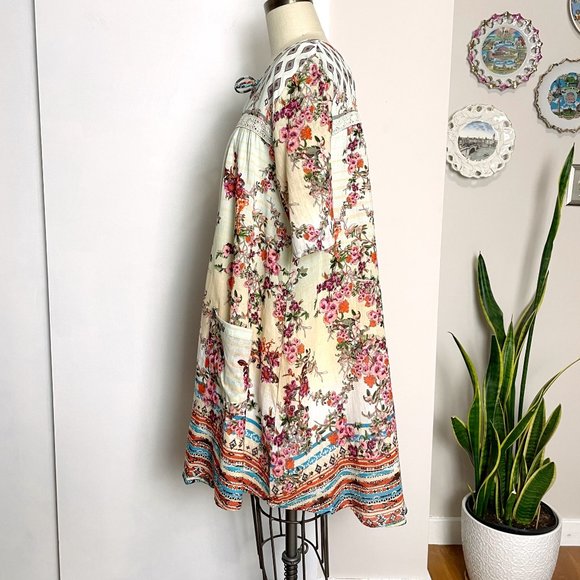 Bohemian short printed dress from Peace & Love by Calao NWT  - size medium - Picture 5 of 12